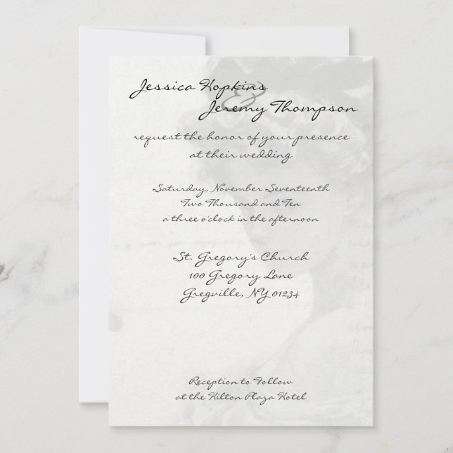 Cartes Faire-part de mariage pour femme victorienn (Devant)
