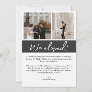 Cartes Faire-part Elopement