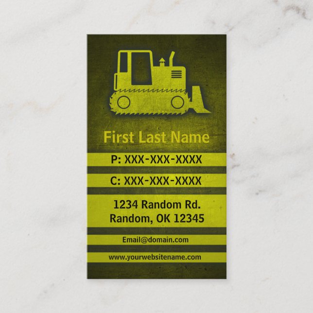 Cartes faites sur commande grunges jaunes de (Devant)