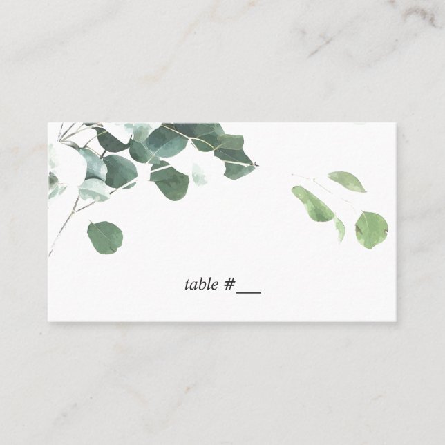 Cartes feuilles d'aquarelle - plat (Devant)