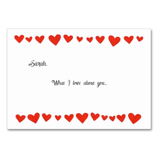 Cartes Flash d'amour personnalisées (Devant)