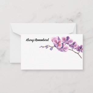 Cartes Fleur Blanche Orchidée Toujours Souvenue