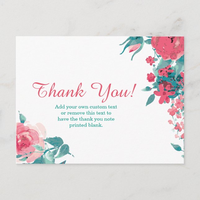Cartes Floral Merci (Devant)