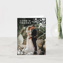 Cartes florales de Merci de photo de mariage