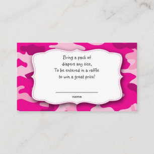 Cartes fuchsia d'insertion de billets de tombola