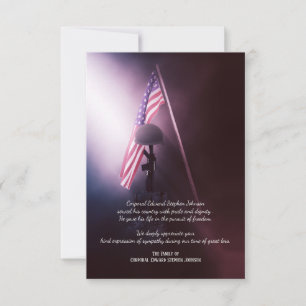 Cartes funèbres tombées de Merci de soldat