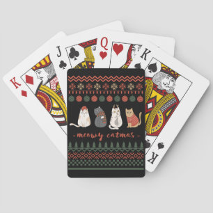 Cartes Funny Chat jeu de Noël - Chat Noël
