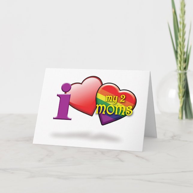 Cartes gaies de jour de mères - Luv 2 mamans (Devant)