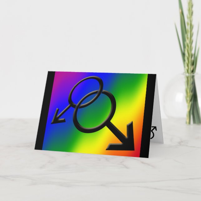Cartes gay pride Arc-en-ciel Cartes de voeux Invit (Devant)