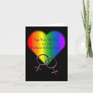 Cartes gay pride personnalisées Rainbow Love Carte