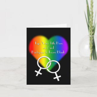 Cartes gay pride personnalisées Rainbow Love Carte
