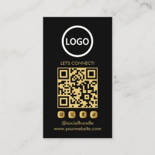 Cartes Gold Personnalisées Moderne, Médias Sociaux