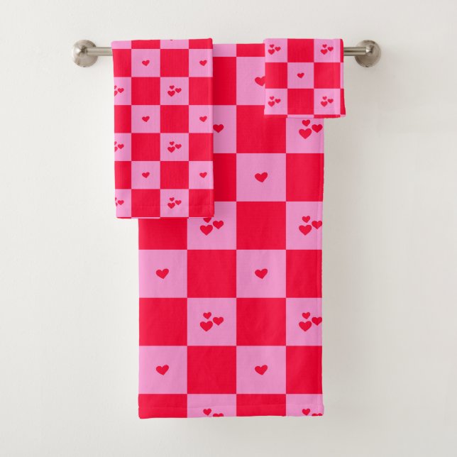 Cartes Grille rose et rouge (En situation)