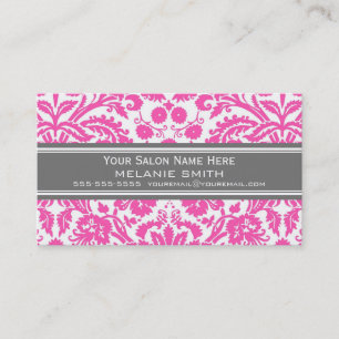 Cartes grises roses de rendez-vous de salon de