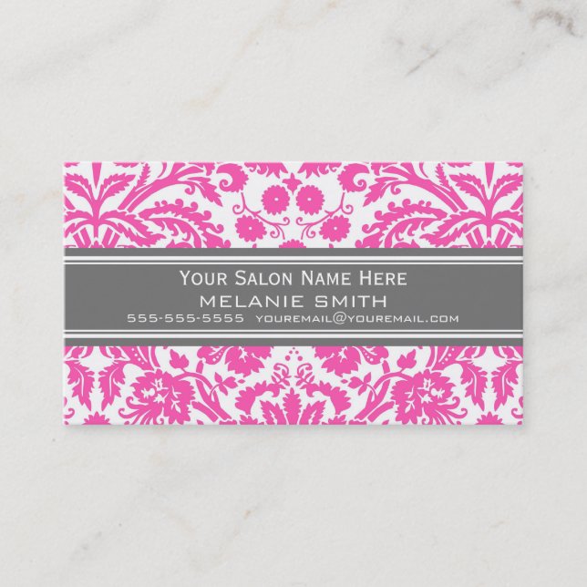 Cartes grises roses de rendez-vous de salon de (Devant)