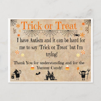 Cartes Halloween sensibilisation sur l'autisme