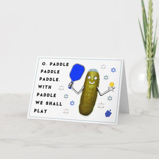 Cartes Hanoukka Pickleball (Devant)