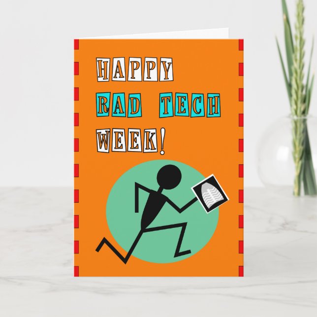 Cartes Happy Rad Tech Week (Devant)
