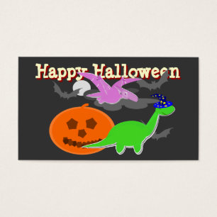 Cartes heureuses de Halloween de dinosaures