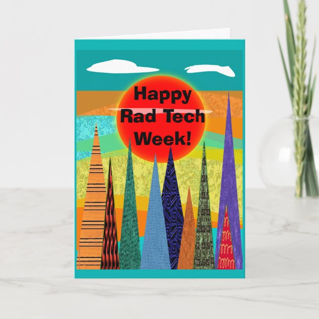 Cartes heureuses de semaine de technologie de rad (Devant)