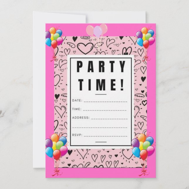 Cartes Invitations d'anniversaire (Devant)