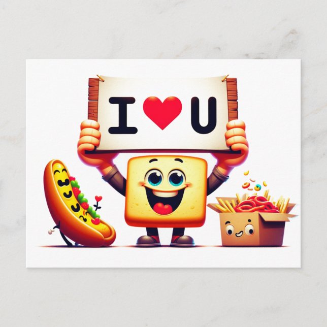 Cartes Je T'aime  (Devant)