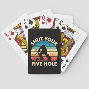 Cartes Jeu de Hockey sur glace Funny Fermez vos cinq trou
