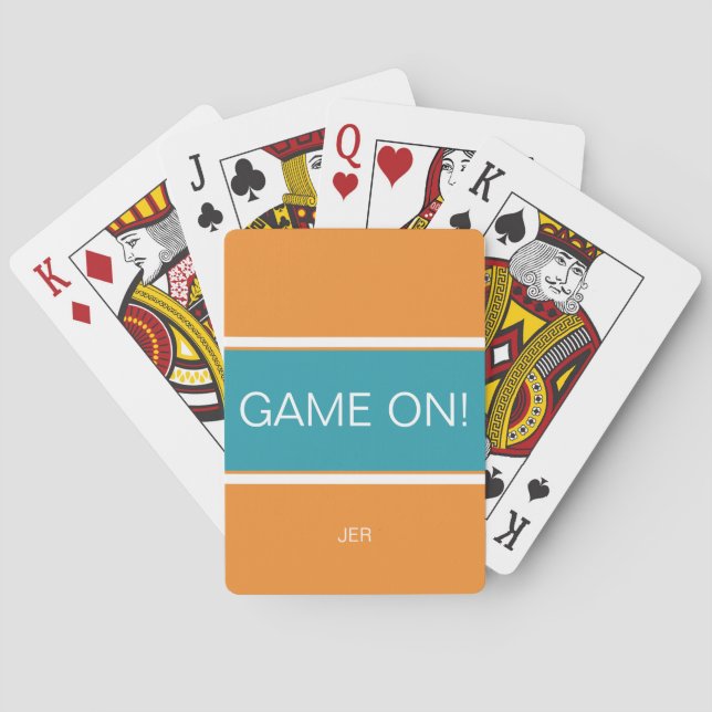 Cartes JEU d'orange et de turquoise SUR la citation (dos)