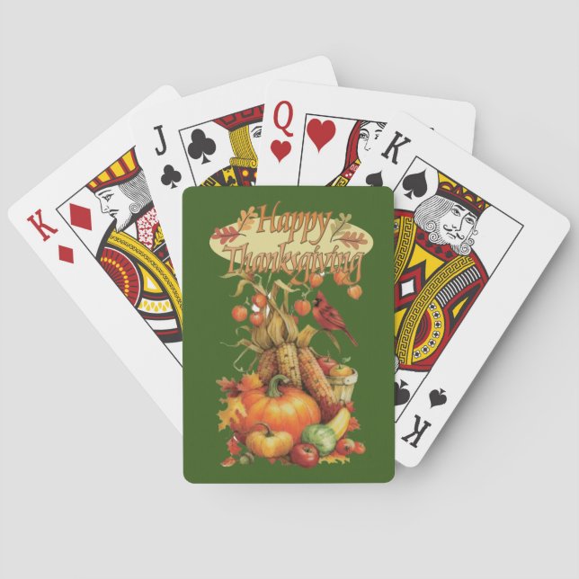 Cartes Jour de bon thanksgiving Jeu de carte Deck (dos)