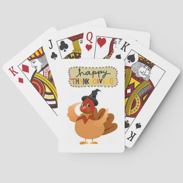 Cartes Jour de bon thanksgiving Jeu de carte Deck (dos)