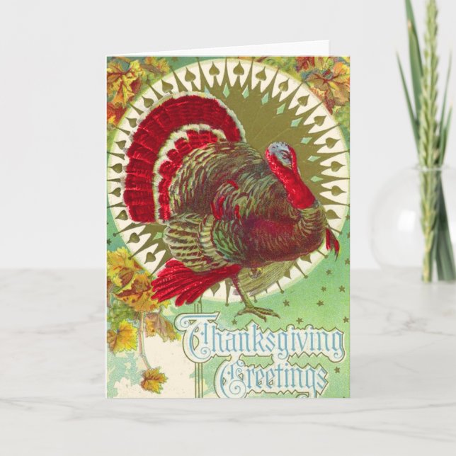 Cartes Jour Thanksgiving vintages (Devant)