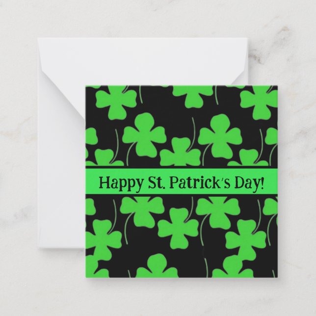 Cartes joyeuse Saint-Patrick, mignonnes, à stocker (Devant)