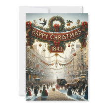 Cartes "Joyeux Noël" inspirées par Dickensian