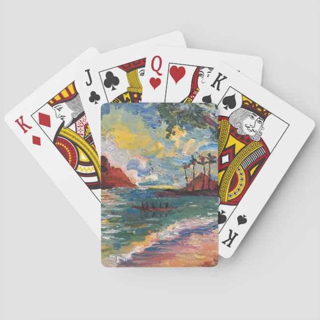 Cartes Kailua/Lanikai peintCartes de Jeu Classique (dos)