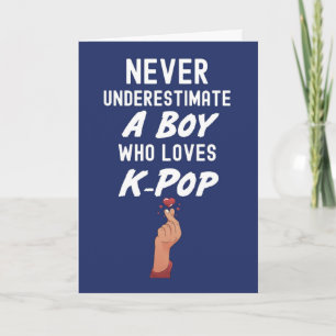 Cartes Kpop Bleu Marine Mignonnes Pour Garçons Pou
