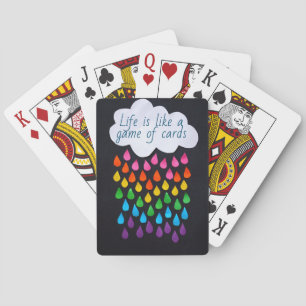Cartes La vie est comme un jeu de cartes, une citation dr