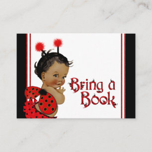 Cartes Ladybug apporte un livre fille afro-américa