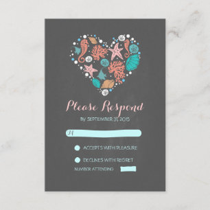 cartes les épousant décontractées du coeur RSVP de