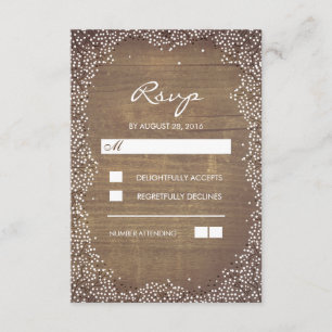 Cartes les épousant rustiques en bois de la grange