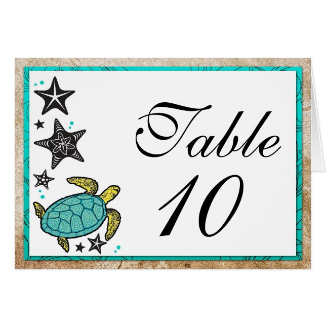 Cartes lunatiques de nombre de Tableau de mariage (Devant Horizontal)