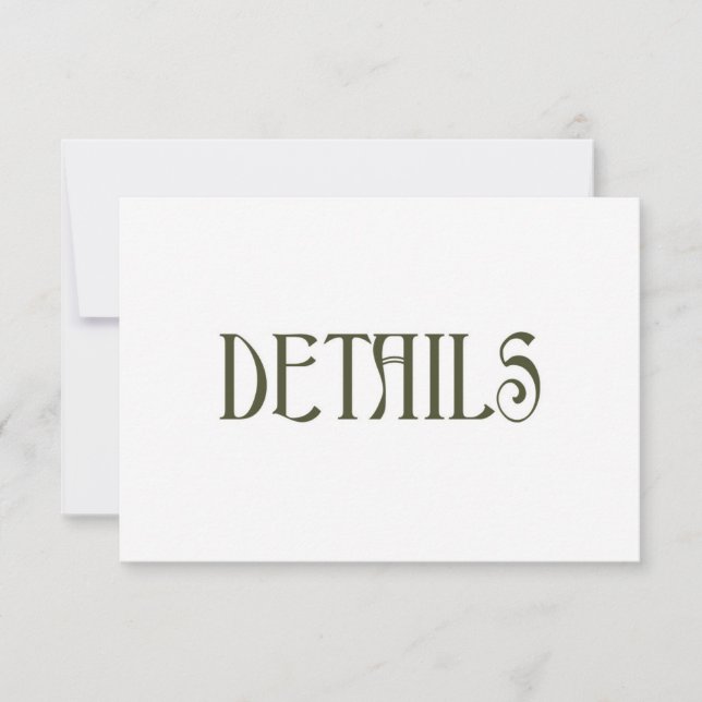 Cartes mariage | Art Nouveau Floral (Devant)