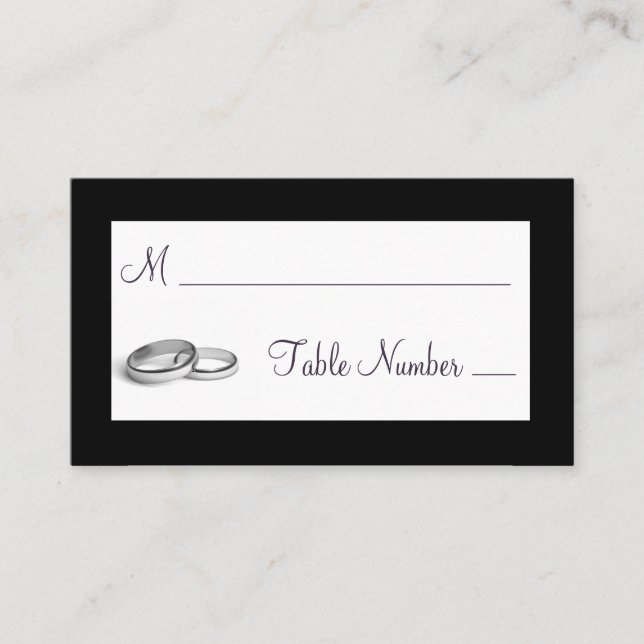 Cartes Mariage Eternity (noir) (Devant)