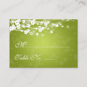 Cartes mariages Cerisier Fleur de Chaux Vert