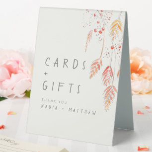 Cartes mariages de automne et signes cadeaux