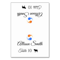 Cartes mariages - Icône Viande - Flames jumelles -