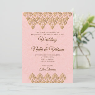 Cartes mariages indiennes et invitations de mariag