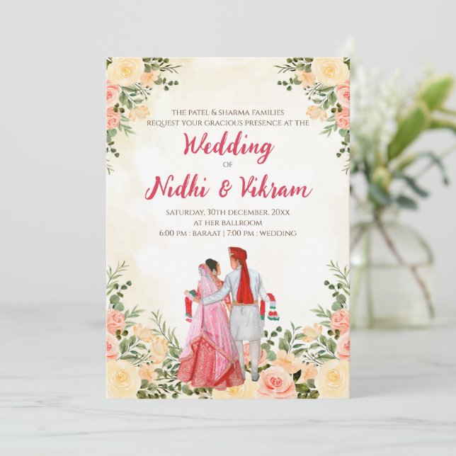 Cartes mariages indiennes & mariage hindoue (Debout devant)