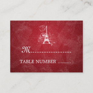 Cartes mariages Romantique Paris Rouge