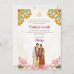 Cartes mariages Telugu & mariage tamoul