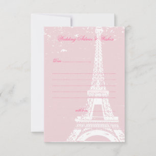 Cartes Mariages Tour Eiffel rose